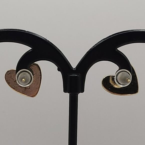 2/$15 Heart-Shaped Red & Gold Stud Earrings (NWOT) - Picture 4 of 5